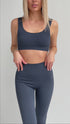 Basic Ribbed Leggings Deep Blue